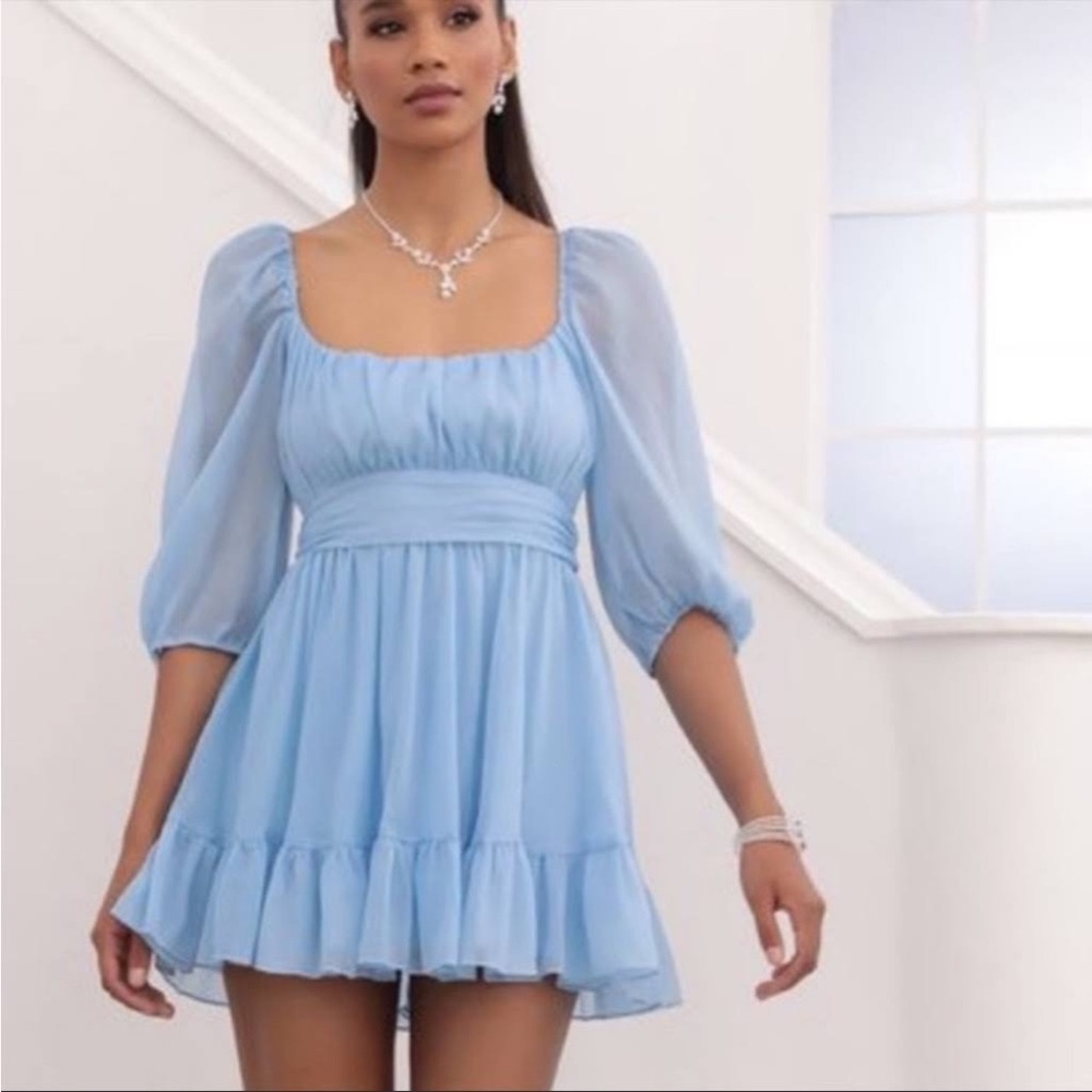 Lucy In The Sky blue glitter dress